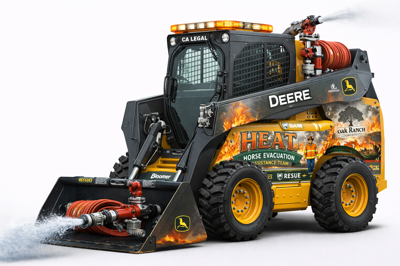 Firefighting and rescue skid-steer loader